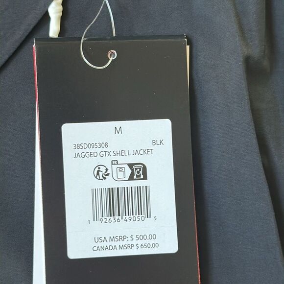 Spyder Jagged‎ GTX Shell Jacket black, medium NWT in packaging - Picture 5 of 5